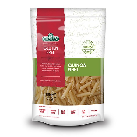 Nui Hình Ống To Diêm Mạch Orgran - GLUTEN FREE Quinoa Penne Pasta - Túi 250g