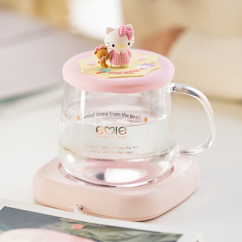 Yimi HELLO KITTY Sưởi Coaster Ấm Coaster Thông Minh Bình Giữ Nhiệt Coaster Nhiệt Coaster Làm Nóng Sữ
