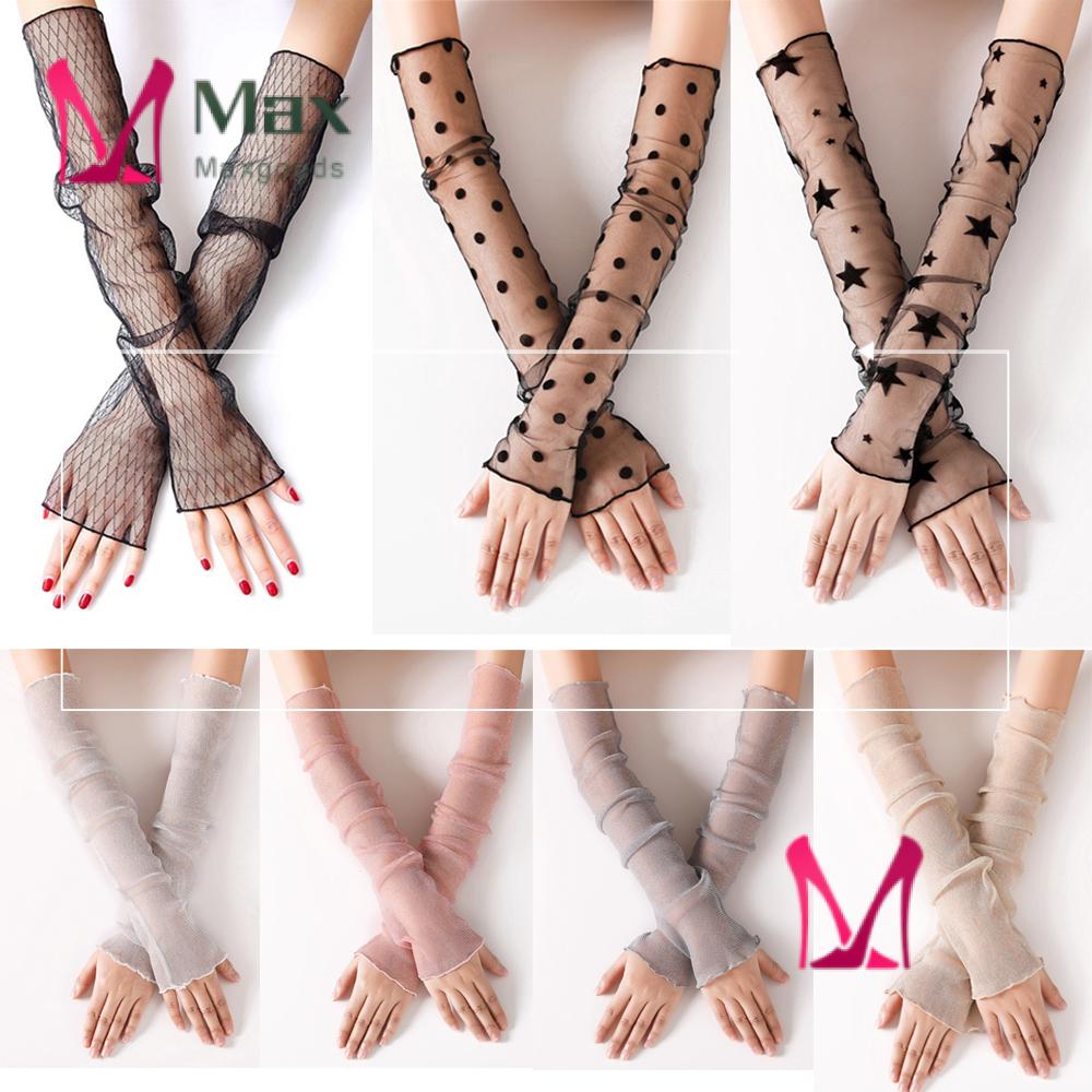 Găng Tay Lưới Dài Chống Nắng UV Thoáng Khí Bảo Vệ Cánh Tay Khi Lái Xe