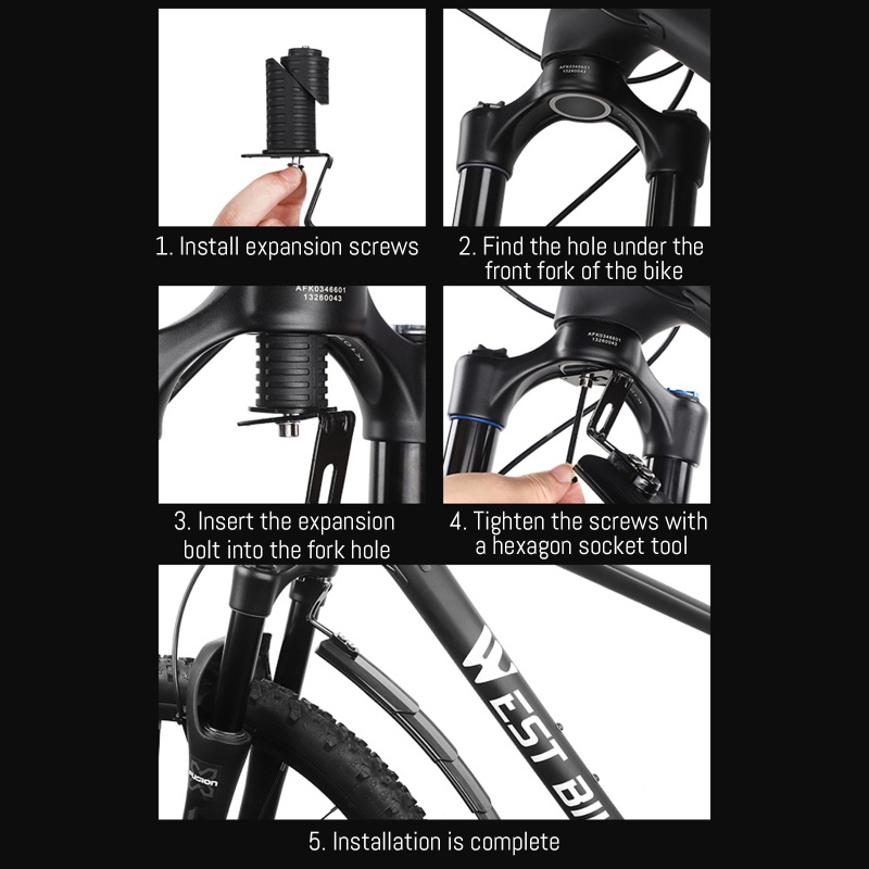 QQ Bộ Dè Chắn Bùn Trước Và Sau Tùy Chỉnh Tiện Dụng Cho Xe Đạp MTB