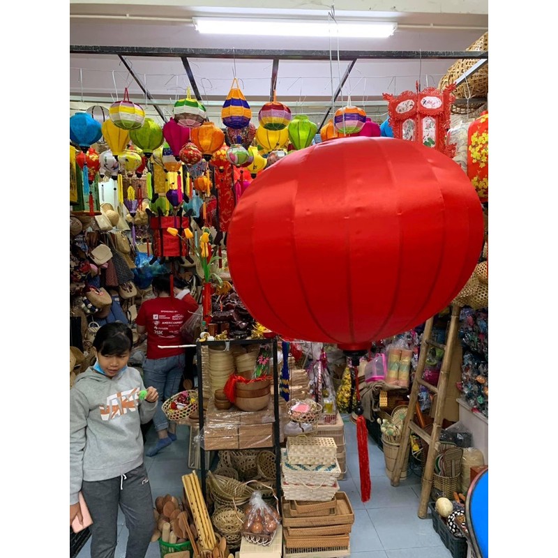 Đèn lồng phố hội vải phi bóng size đại trang trí nhà cửa và treo tết