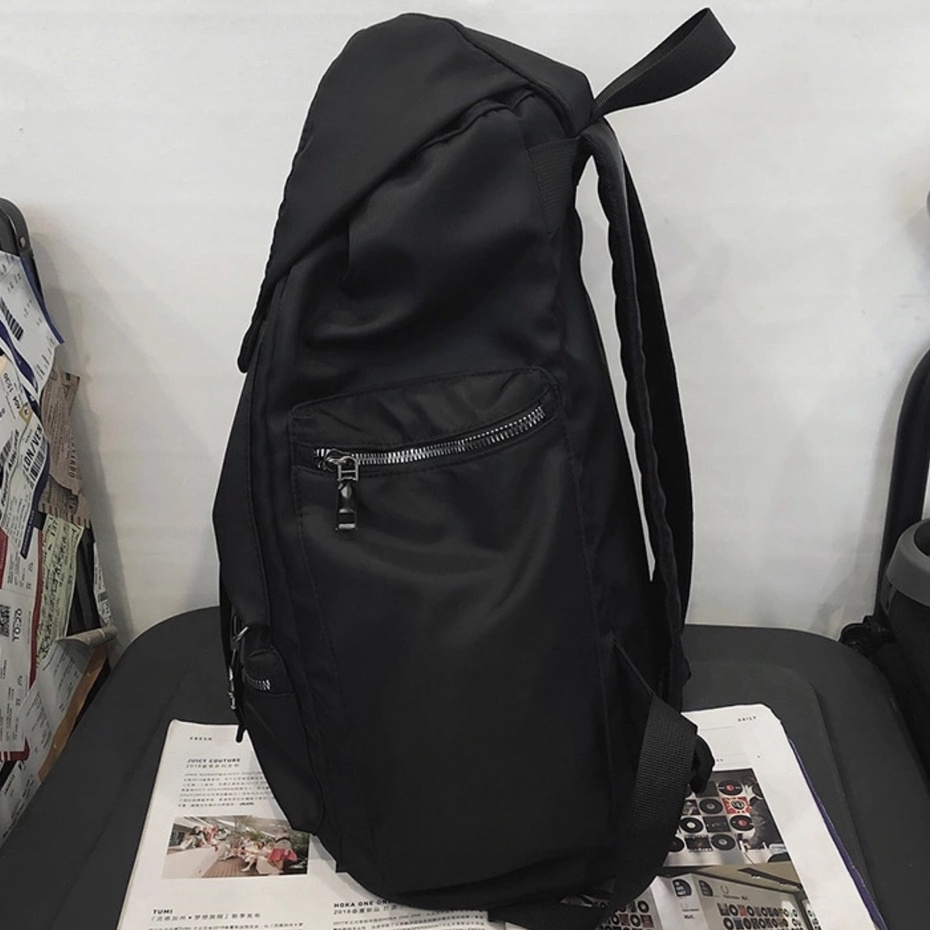 Balo thời trang vải dù cao cấp Black Unisex đựng laptop cỡ lớn 15,6 inch