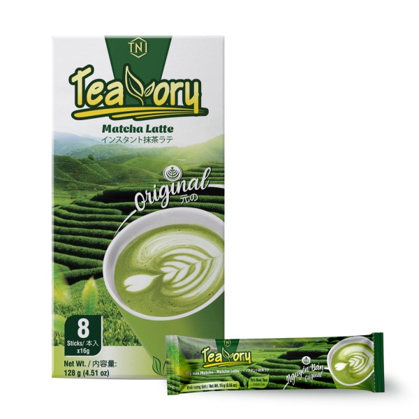 Trà Sữa Matcha Hoà Tan Teavory - Hộp 8 gói x 16g