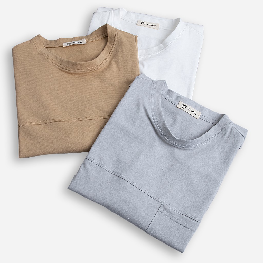 Áo Thun Nam Cổ Tròn ROUGH Outfit Chất Liệu Cotton Co Giãn, Form Regular Fit | BigBuy360 - bigbuy360.vn