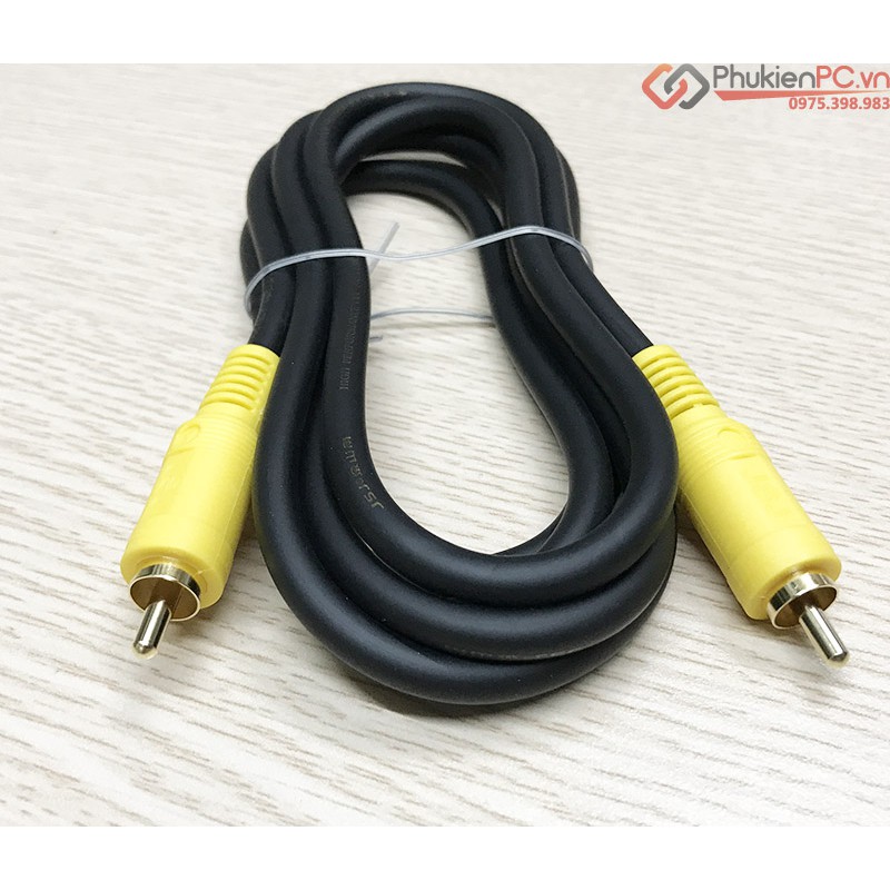 Dây cáp hoa sen AV RCA dài 1.8M dùng cho Sound card Loa Âm ly, HD Player to TV (Tivi) Amply dàn âm thanh.