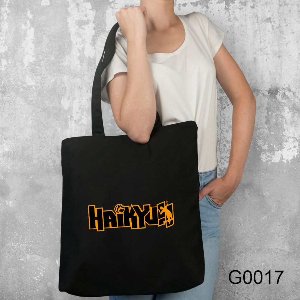 Haikyuu Anime High School Handbag Casual Canvas Bag Shopping Bag Shoulder Bags