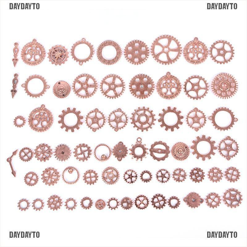 Set 70 Mặt Dây Chuyền Hình Bánh Răng Kim Loại 100Gram DIY