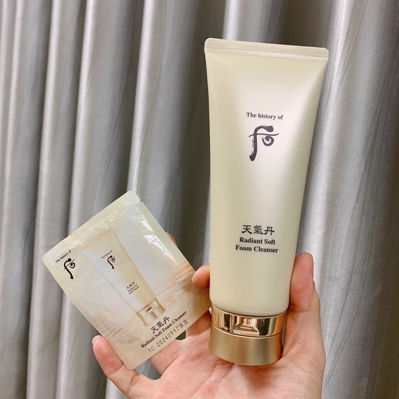 10 gói sữa rửa mặt dạng kem tươi siêu thích whoo radiant