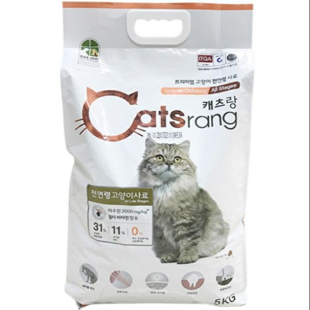 [Mã PET50K giảm Giảm 10% - Tối đa 50K đơn từ 250K] Hạt khô, thức ăn khô cho mèo Cat's Rang 5kg