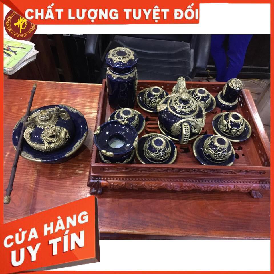 Bộ ấm chén Lưỡng Long hàng nhập khẩu cao cấp