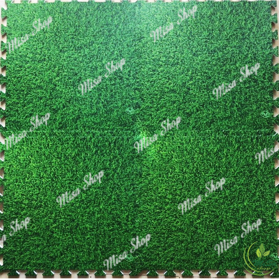Bộ 4 tấm thảm xốp lót sàn, kích thước 60cm x60cm /tấm, hình cỏ xanh, chống trơn trượt