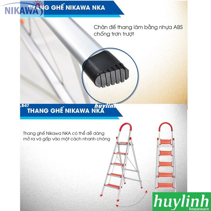 Thang nhôm ghế Nikawa NKA-04 - 4 bậc