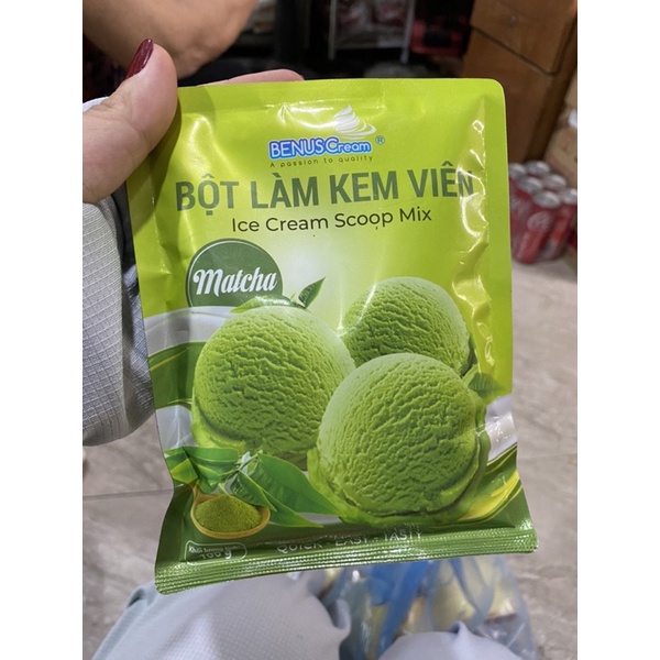 Gói 100gr bột làm kem viên Benus nhiều vị khác nhau loại xịn