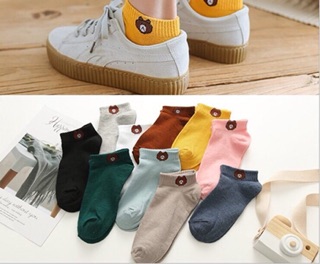 COMBO 10 Đôi Tất Gấu Cổ Ngắn (kèm túi gấu)