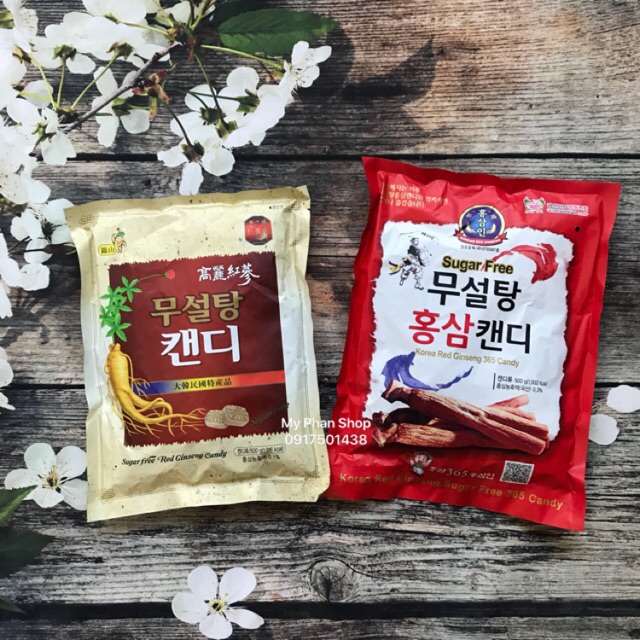 Kẹo hồng sâm không đường Korea 500g (Date: T11/2021)