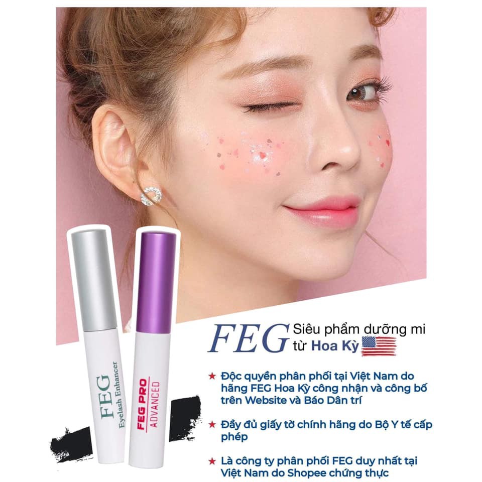 Dưỡng mi FEG dài dày khỏe, ngăn gãy rụng. Serum dưỡng mi cong vút sau 14 ngày sử dụng | BigBuy360 - bigbuy360.vn