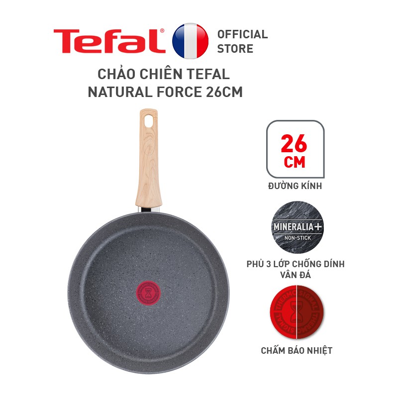 [Mã LIFEHL25 giảm 10% đơn 350K] Chảo chiên Tefal Natural Force 26cm G2660572