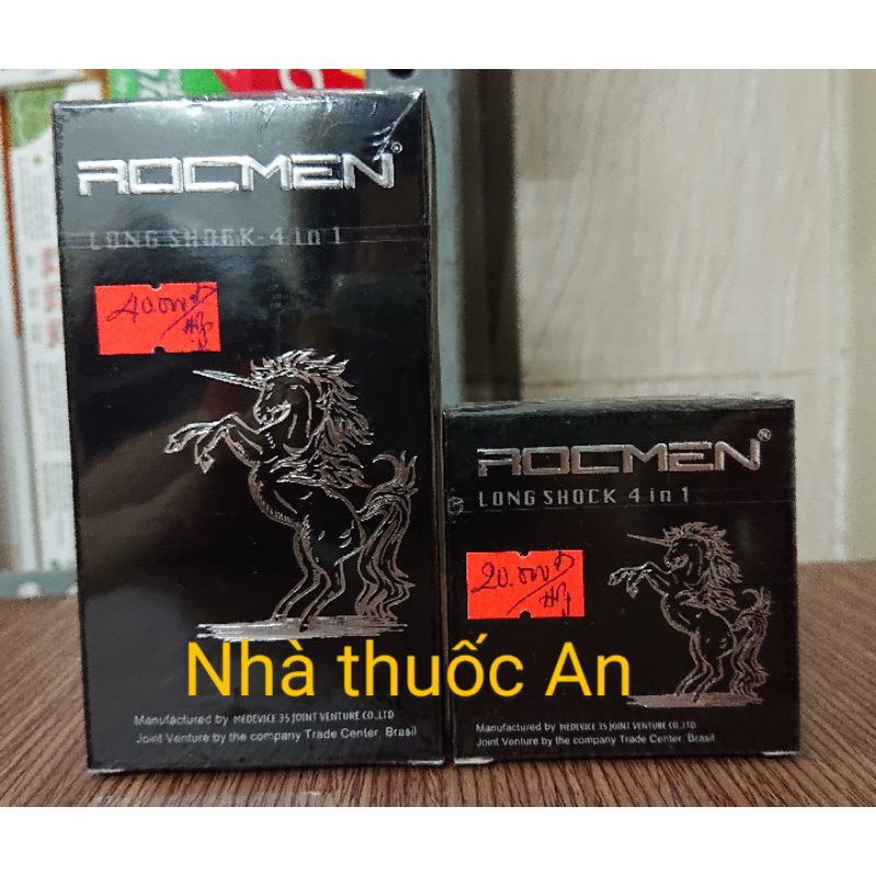 bao cao su rocmen đen gân gai 4 in 1