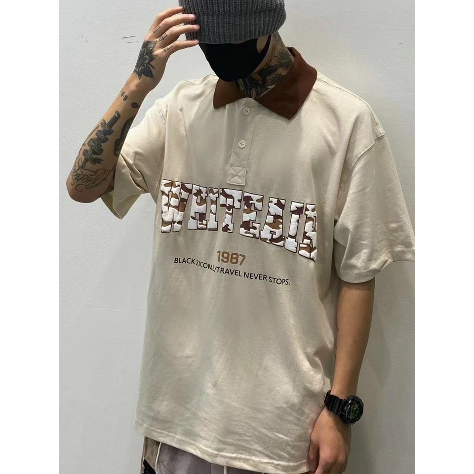 Áo polo WhiteAir áo thun polo cổ trụ hoạ tiết camo chất cotton cao cấp Kuns09
