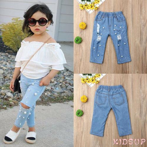 Quần Jeans Rách Cho Bé Gái