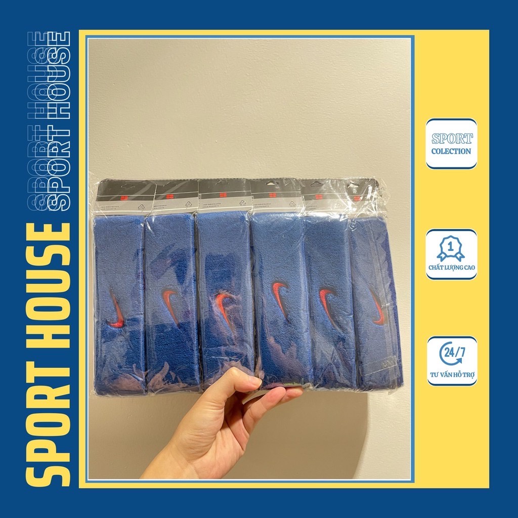 Băng đô thể thao headband Nike thấm hút mồ hôi, băng trán nam/nữ cài tóc rửa mặt