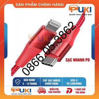 Cáp sạc anker powerline+ ii usb-c to lightning cho iphone hàng chính hãng bọc dù 2019