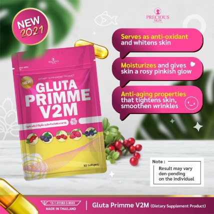 vıên uốnǥ Gluta Primme V2M trắŉg da bổ sunǥ collągen Thái Lan