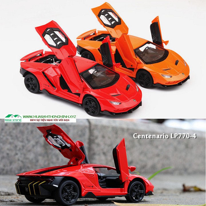 Siêu Xe Thể Thao Lamborghini Centenario LP770 Mô Hình Bằng Sắt - Tỷ lệ 1:32