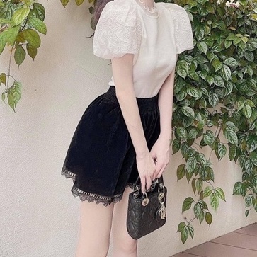 Quần sooc gấu ren, quần short đùi nữ gấu phồng Hot Trend