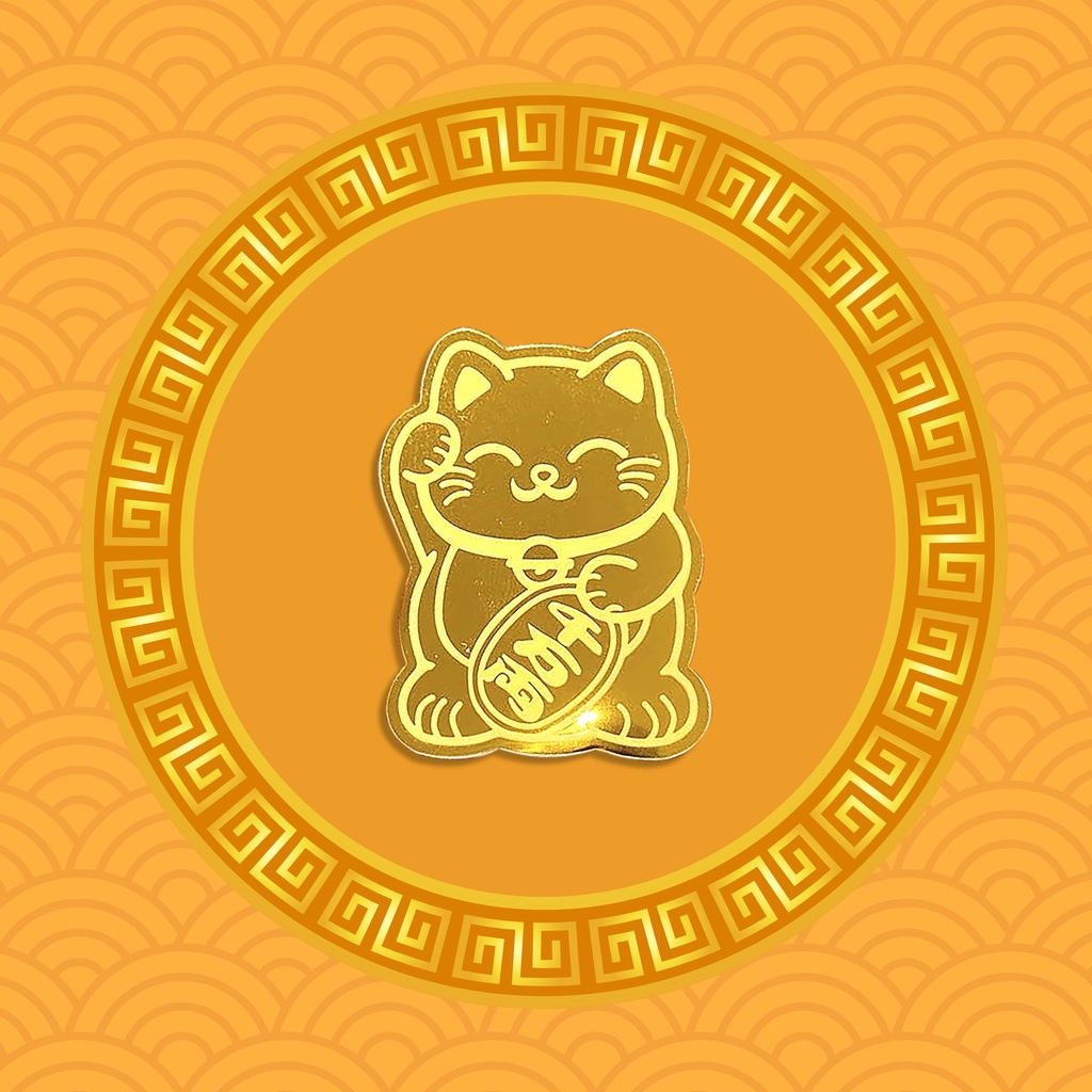 Miếng Dán Sticker Tài Lộc Mạ Vàng cho ốp lưng /6plus/6s/6splus/7plus/8/8plus/x/xs/11/12/13/14/pro/max/promax/plus iphone