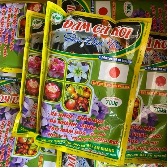 Phân bón Đạm cá Koi siêu đậm đặc - Ra rễ khỏe, trái phì căng gói 700g