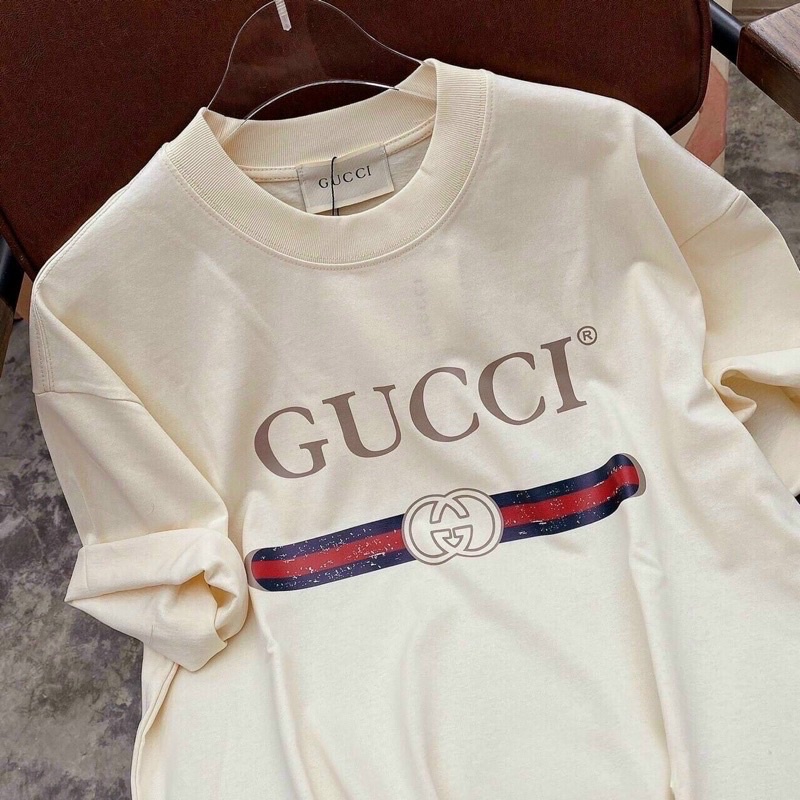 Phông gucci màu kem chất cotton