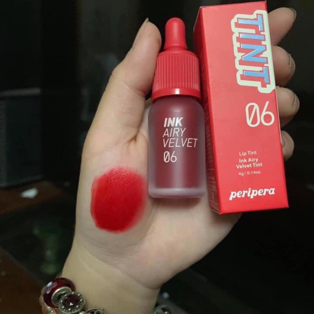 Son Kem Lì Peripera Ink Airy Velvet Lip Tint Màu 06 Sold Out Red (Đỏ Thuần)