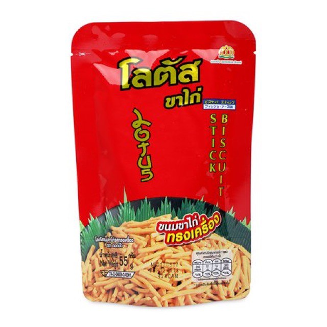 Bánh Que Cọng Đỏ (gói 50g) Thái Lan Vị Tự Nhiên Stick Biscuit Original Dorkbua Brand