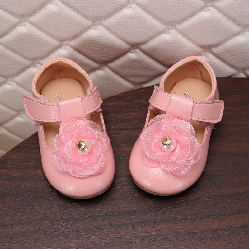 Giày tập đi cho bé gái FASHION SHOES GA78 búp bê da mềm đế cao su chống trơn trượt cho bé 0 - 12 tháng trẻ em mang êm