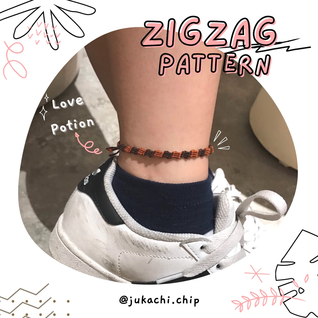 Vòng tay/ lắc chân handmade họa tiết zigzag vintage | Zigzag pattern bracelets/anklets