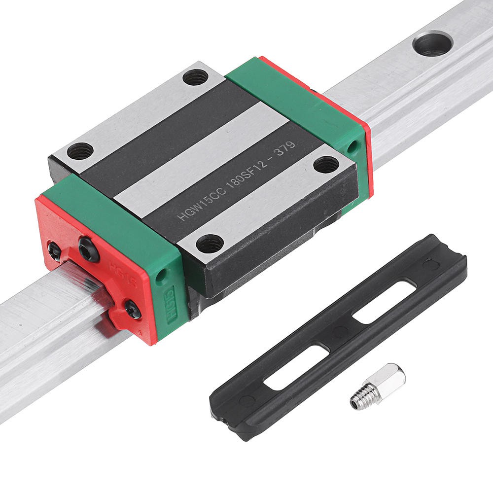 COMBO Thanh Ray trượt vuông trung quốc HGR20 bản 20 dài 1m và 2 con trượt bản rộng HGW20CC