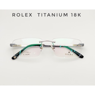 Kính gọng TITANIUM Mạ vàng 18K Mắt khoan Cao cấp - K226241