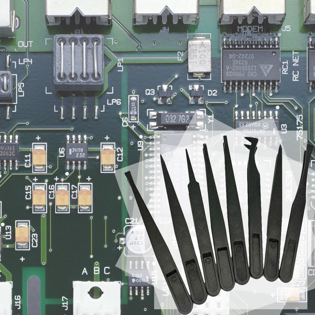 Set 8 Nhíp Nhựa Chống Tĩnh Điện