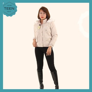 😍freeship😍áo phao có mũ viền lông tay bo- áo phao form ngắn freesize nhiều màu