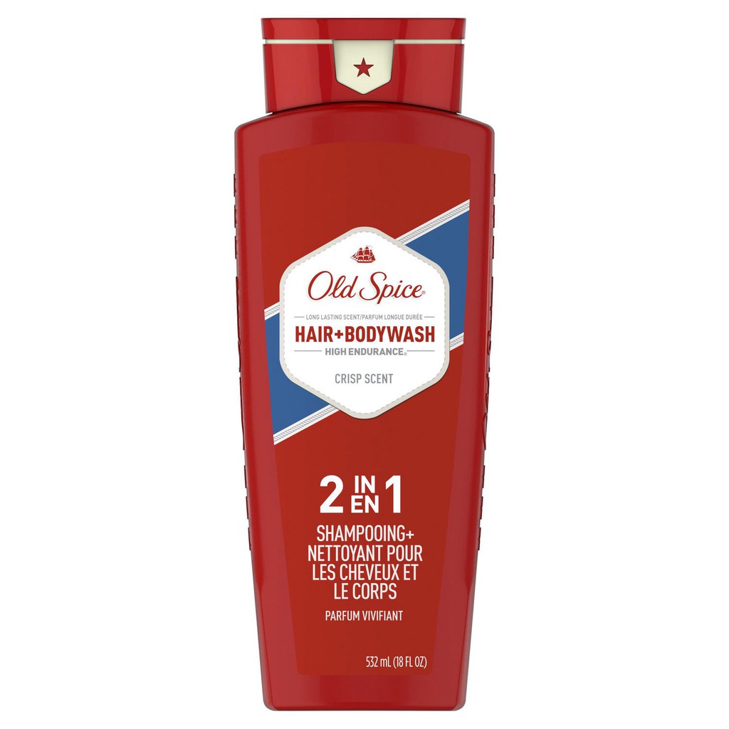 Sữa Tắm Gội Toàn Thân Cho Nam Old Spice Hair + Body Wash 532ml