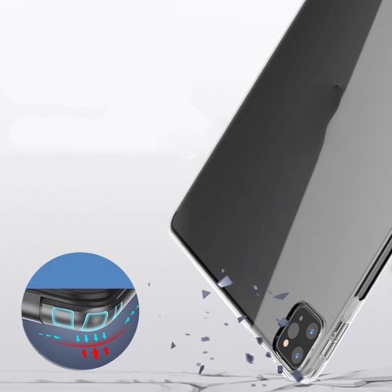 Ultra Ốp Máy Tính Bảng Silicon Trong Suốt Siêu Mỏng Cho iPad Pro 11 2021 2020 2018 iPad 10.2 7th 8th 9th 9.7 Air 1 2 3 4 iPad Mini 123456