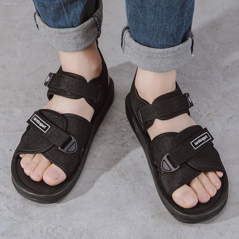 Giày Sandal Màu Đen Có Size Lớn Năng Động Thời Trang Theo Phong Cách Hàn Quốc Dành Cho Nam