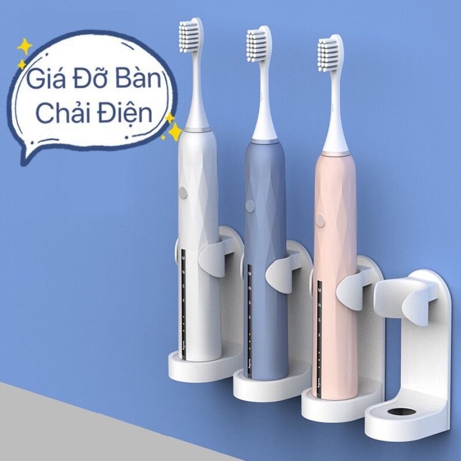 Giá treo bàn chải điện thích hợp với 98% các loại bàn chải, dễ lắp đặt chất liệu nhựa ABS