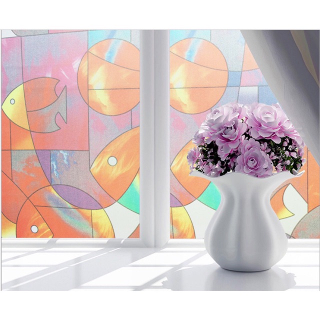 GIẤY DÁN KÍNH CÁ NÂU MỜ PHẢN QUANG KHỔ 90 CẢN QUANG CHỐNG NẮNG LÀM MỜ DECAL DÁN KÍNH SẴN KEO BÓC DÁN