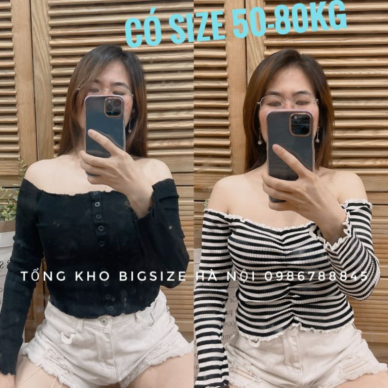 Áo trễ vai BIGSIZE 55-80Kg hàng qccc NT89