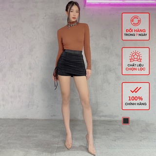 Chân Váy Nhún Nữ BUSY Cotton Thun Nhúng Co Giãn CVN