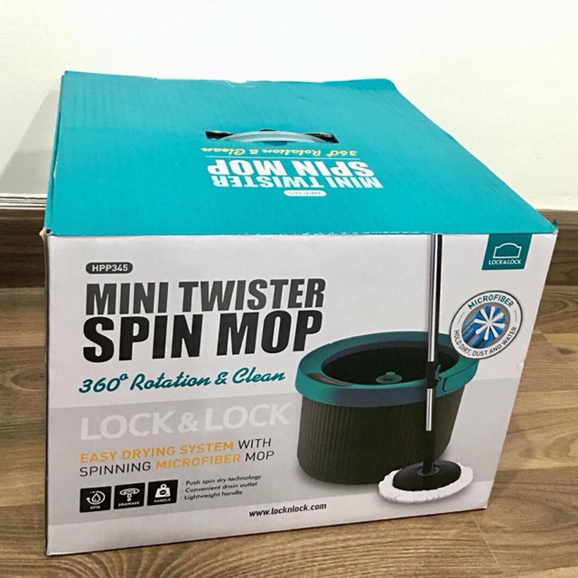 CÂY LAU NHÀ MINI TWISTER SPIN MOP XOAY 360 ĐỘ LOCK&amp;LOCK - HPP345