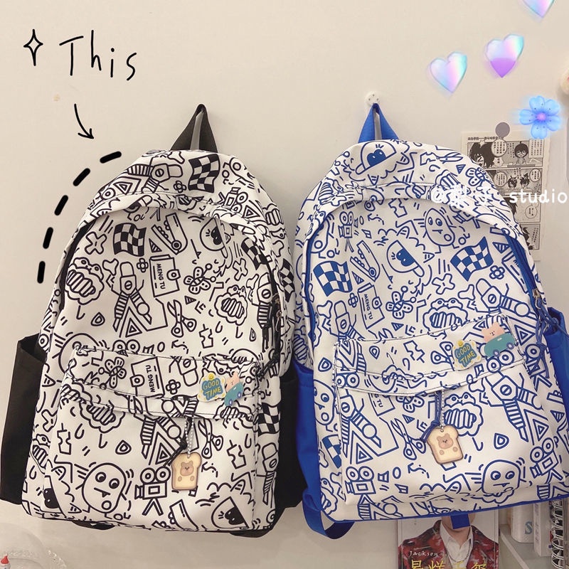 Ba Lô Học Sinh Kích Cỡ Lớn Phong Cách Thời Trang Harajuku Nhật Bản Dễ Thương Xinh Xắn