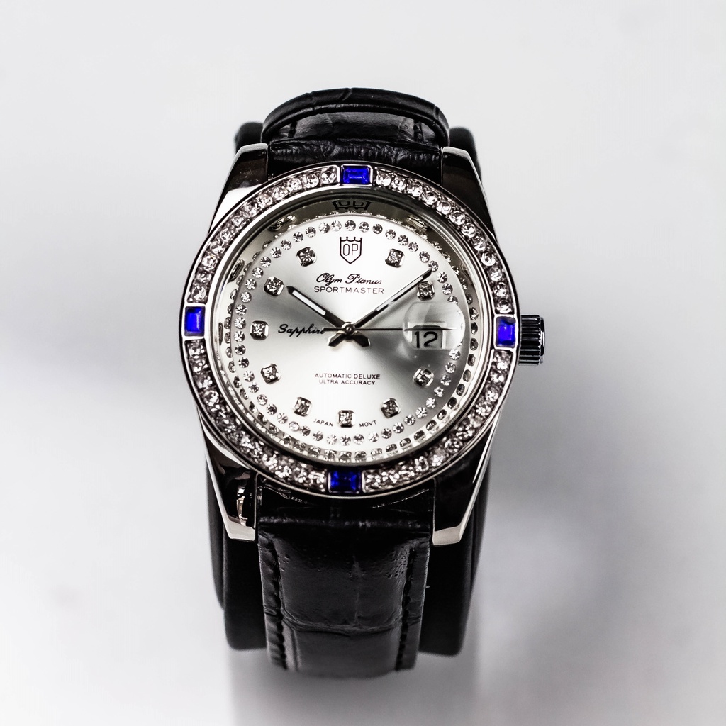 Đồng Hồ Nam dây da OLYM PYANUS Viền Đính Đá Nhân Tạo Đẳng Cấp cho nam giới | BigBuy360 - bigbuy360.vn